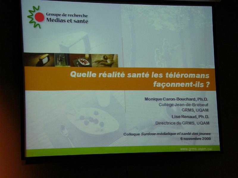 PB060097.JPG - Présentation du Groupe de recherche Médias et santé, GRMS, de l'UQAM